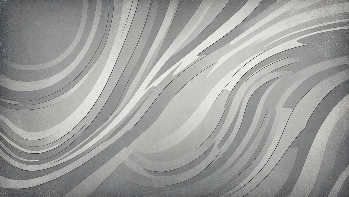 The primary subject of the image is a large, intricate, and detailed silver design. The setting is a gray background, which provides a contrasting and neutral backdrop for the silver design. The visual style of the image is a combination of digital art and illustration, as it features a complex pattern and a detailed design. The colors and mood of the image are predominantly silver and gray, creating a sense of sophistication and elegance.