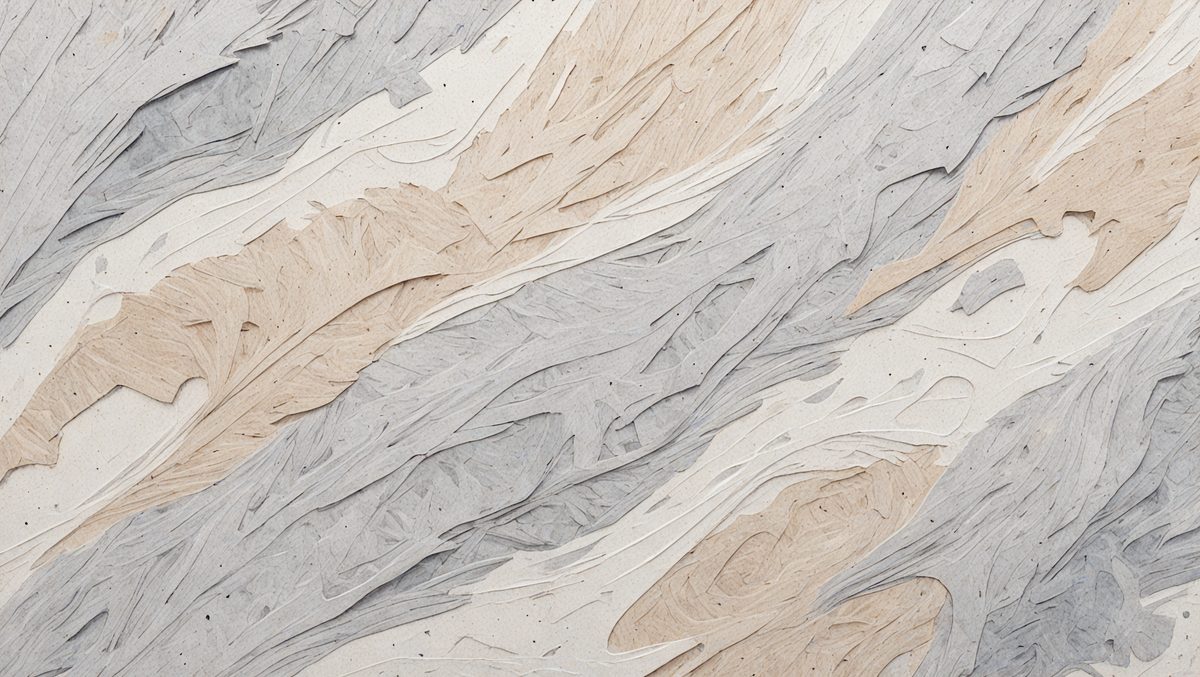 The primary subject of the image is a patterned wallpaper with a cream and brown color scheme. The setting is a room with a wall covered in this patterned wallpaper. The visual style is a close-up of the wallpaper, showcasing its intricate design. The colors and mood of the image are warm and inviting, creating a cozy atmosphere in the room.