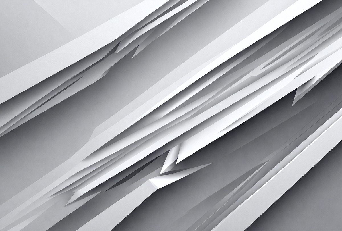 The primary subject of the image is a large, intricate, and detailed design made of white paper. The design appears to be a three-dimensional structure, possibly a sculpture or a piece of art. The setting is a white background, which provides a clean and minimalist appearance to the design. The visual style is a combination of digital art and illustration, as the paper design is created using a computer or other digital tools. The colors and mood of the image are predominantly white, giving it a clean, minimalist, and elegant appearance.