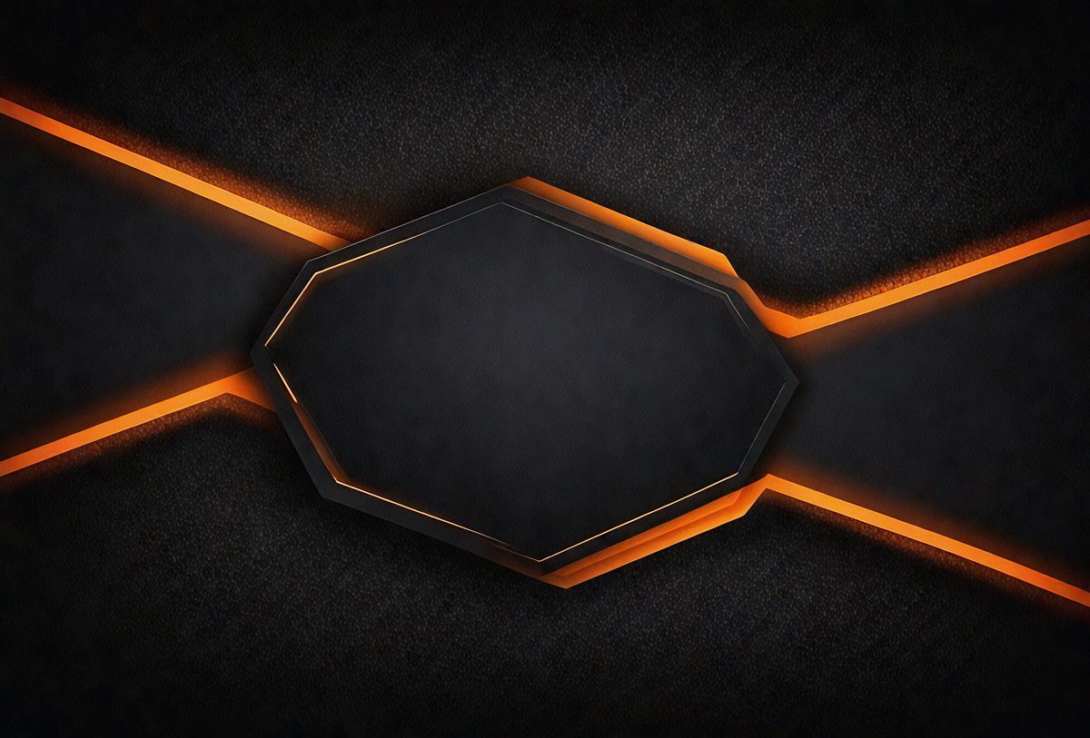 The primary subject of the image is a black and orange square, which is the main object, scene, or focus of the image. The setting/background features a dark background, which contrasts with the bright orange and black square. The visual style of the image is a digital art or illustration, as it is a well-defined and detailed square. The colors and mood of the image are predominantly black and orange, creating a bold and striking appearance.