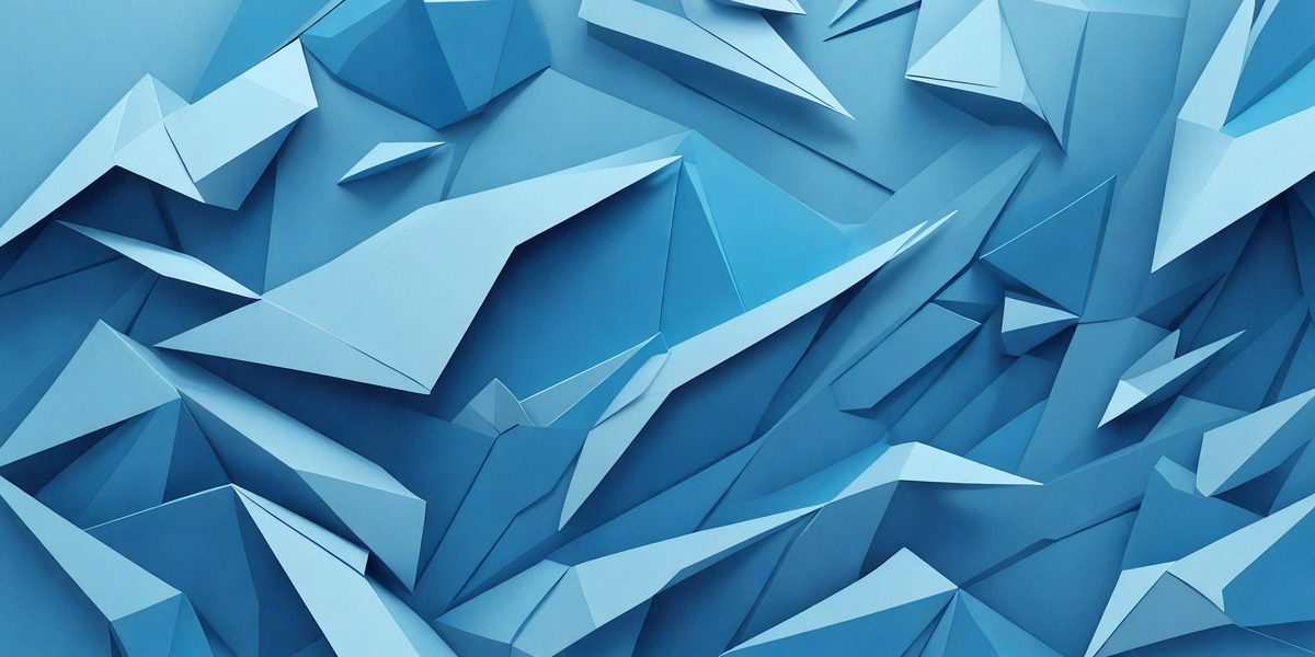 The primary subject of the image is a blue background with a large number of blue and white paper cutouts. The paper cutouts are arranged in various shapes and sizes, creating a visually interesting and dynamic scene. The setting appears to be a creative and artistic environment, possibly a workspace or an art installation. The visual style of the image is a combination of digital art and illustration, as the paper cutouts are digitally created and arranged on the blue background. The colors and mood of the image are predominantly blue and white, giving it a calm and serene atmosphere.