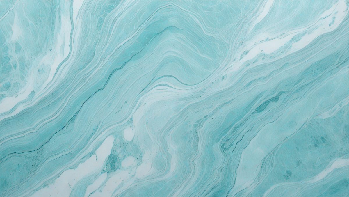 The primary subject of the image is a blue and white marbled wallpaper. The setting is a bathroom, as indicated by the presence of a blue and white marbled wallpaper. The visual style is a close-up of the wallpaper, showcasing its intricate design. The colors and mood of the image are predominantly blue and white, creating a calm and soothing atmosphere.