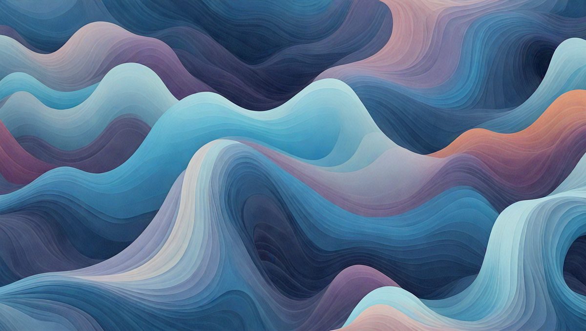 The primary subject of the image is a blue and purple ocean wave. The setting is a blue ocean with a purple hue, creating a serene and calming atmosphere. The visual style is a digital art or illustration, showcasing the intricate details of the wave. The colors and mood convey a sense of tranquility and beauty, making the image an appealing and captivating piece of art.