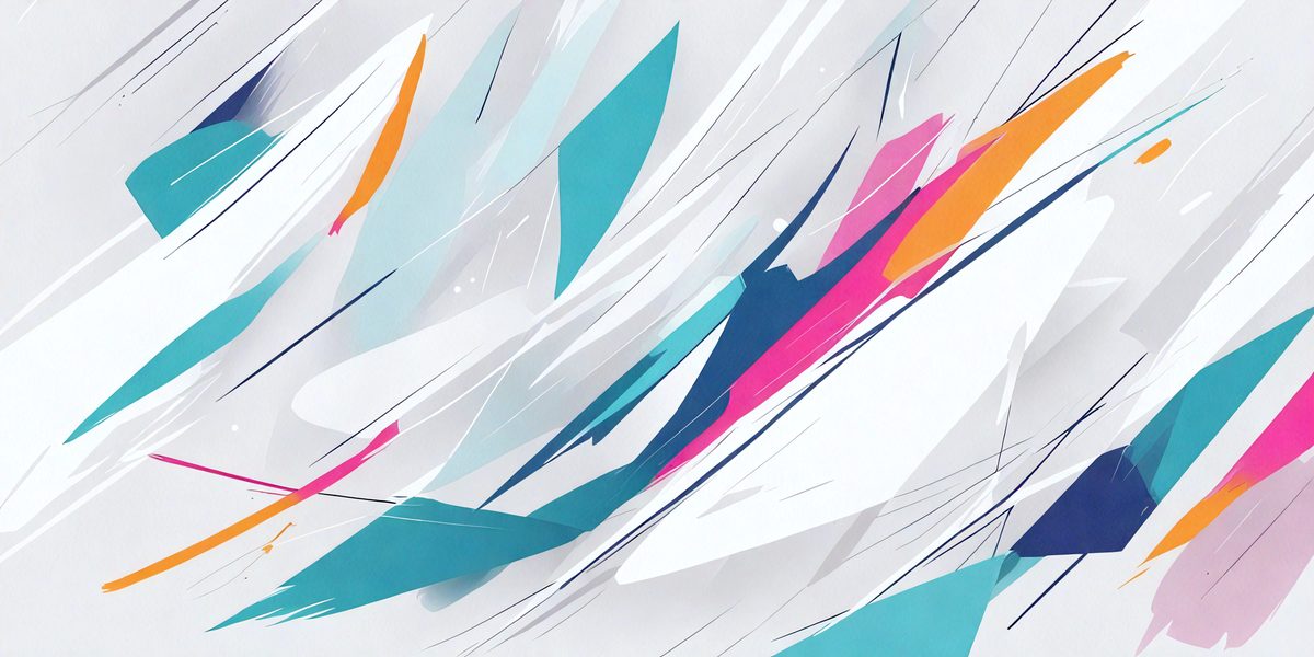 The primary subject of the image is a colorful, abstract design featuring a mix of blue, white, and pink colors. The setting is a white background, which provides a clean and minimalist appearance. The visual style is a combination of digital art and illustration, creating a unique and eye-catching pattern. The overall atmosphere is vibrant and energetic, with the colors and design elements working together to create a lively and engaging scene.