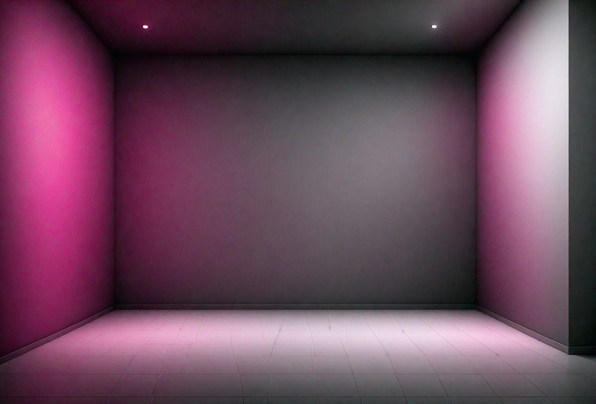 The primary subject of the image is a large, empty room with a pink wall. The room appears to be a large, open space with no furniture or decorations. The setting is a room with a pink wall, and the visual style is a photo. The colors and mood of the image are predominantly pink, creating a warm and inviting atmosphere.