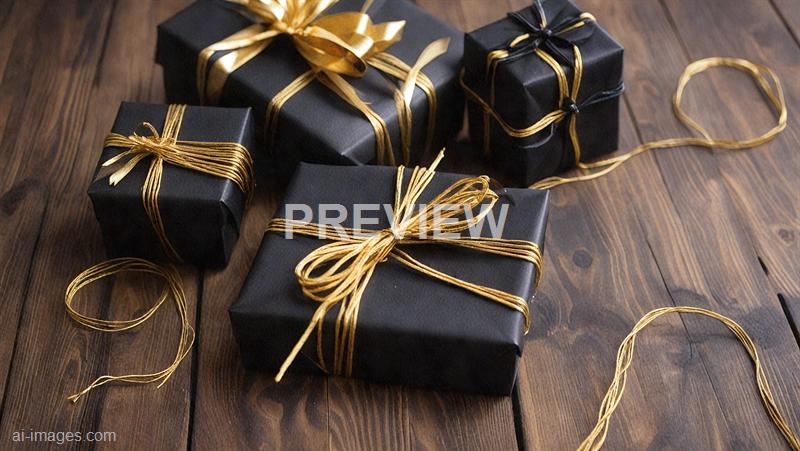 freepik__gifts-wrapped-in-black-and-gold-strings-on-wooden-__93461_250525163555_00001