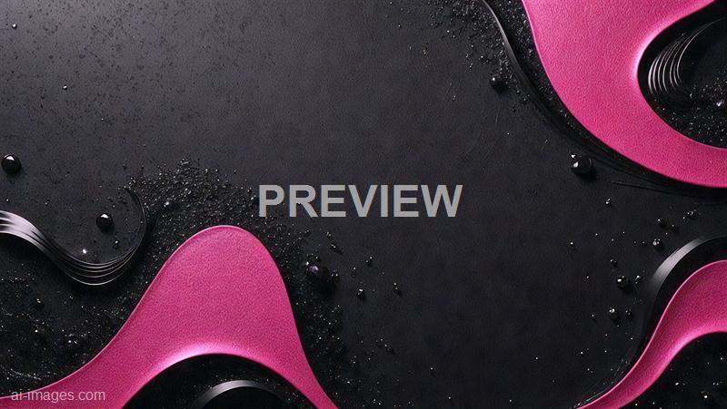 The image features a close-up of a modern, stylish speaker with a black textured surface accented by vibrant pink elements. Small water droplets and some splashes are visible on the surface, adding a dynamic and slightly wet appearance to the scene. The design appears sleek and contemporary, highlighting both the functional and aesthetic aspects of the speaker.