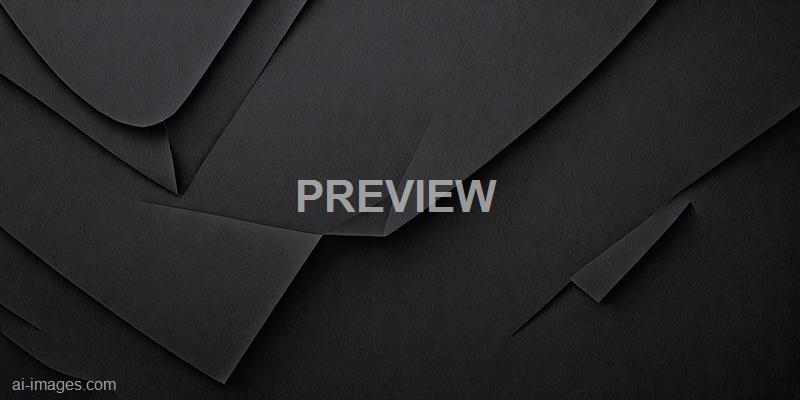 The image features overlapping sheets of textured black paper or material, arranged in a layered, abstract composition. The surfaces display a matte finish with subtle variations in texture and shadow, giving a sense of depth and dimension to the arrangement.