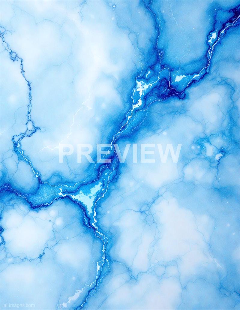 The image showcases an abstract pattern resembling flowing water or lightning, with various shades of blue and white blending seamlessly. Fine, branching lines and cracks create a dynamic, organic appearance, giving the impression of movement and energy within the composition. The overall effect is a visually striking and fluid design, reminiscent of natural phenomena like rivers or electrical discharges.