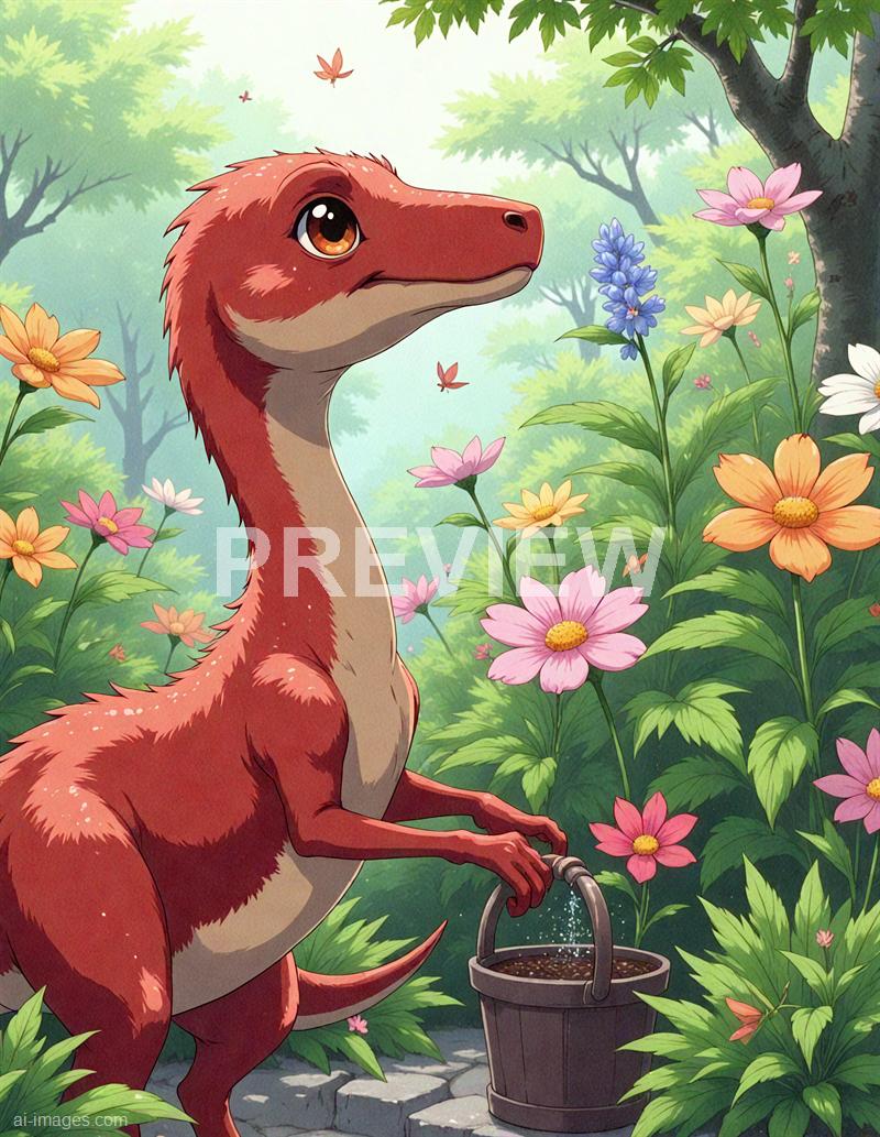 freepik__dinosaurs-procompsognathus-as-a-gardener-watering-__52870_250530094700_00001