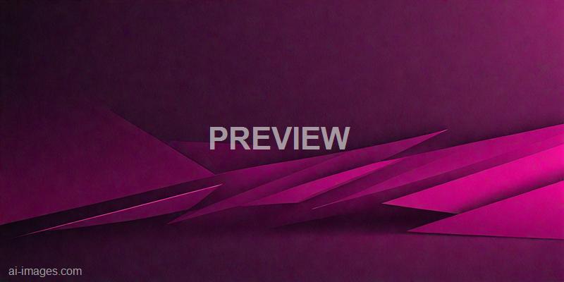 The image features abstract geometric shapes in shades of pink and purple, with sharp, angular lines overlapping and creating a sense of depth and movement. The background transitions from a darker purple at the top to a lighter pinkish hue towards the bottom, emphasizing the layered, folded appearance of the shapes. There are no recognizable objects or figures, just a visually striking composition of vibrant colors and dynamic forms.