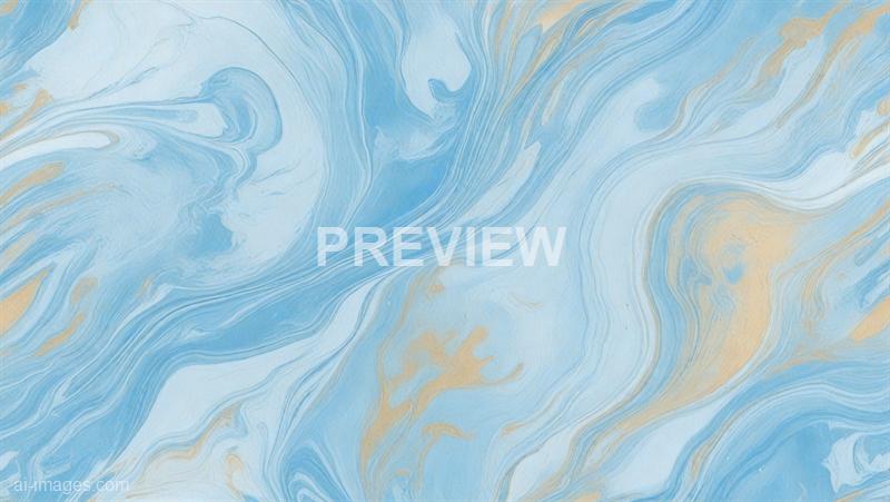 The image features an abstract pattern resembling marble or fluid art, predominantly in shades of light blue with streaks of beige and hints of darker blue. The swirling design creates a sense of movement and depth, with the colors blending seamlessly in a marbled effect across the surface. The texture appears smooth, and the pattern is organic, without any distinct shapes or objects.