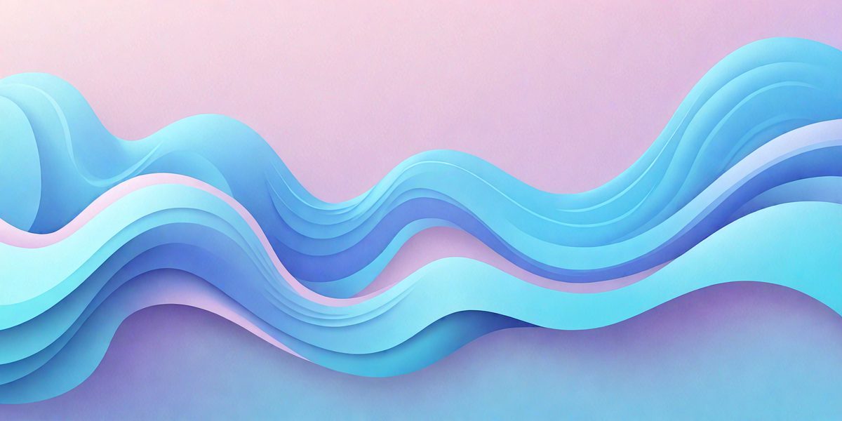 The primary subject of the image is a blue wave, which is the main focus of the scene. The wave is depicted in a digital art style, giving it a modern and visually appealing appearance. The setting is a pink and blue background, which adds a vibrant and lively atmosphere to the image. The colors and mood of the image are predominantly blue and pink, creating a sense of calmness and tranquility.